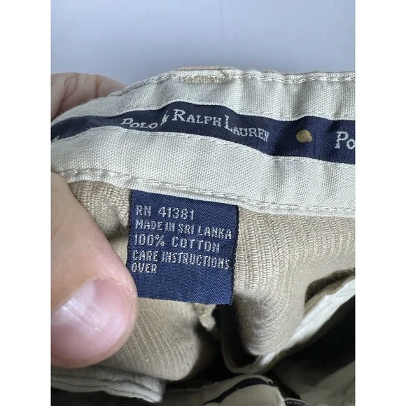 NWT Polo Ralph Lauren Andrew Pants Men's38x30 Tan Corduroy Pleated Classic Fit
